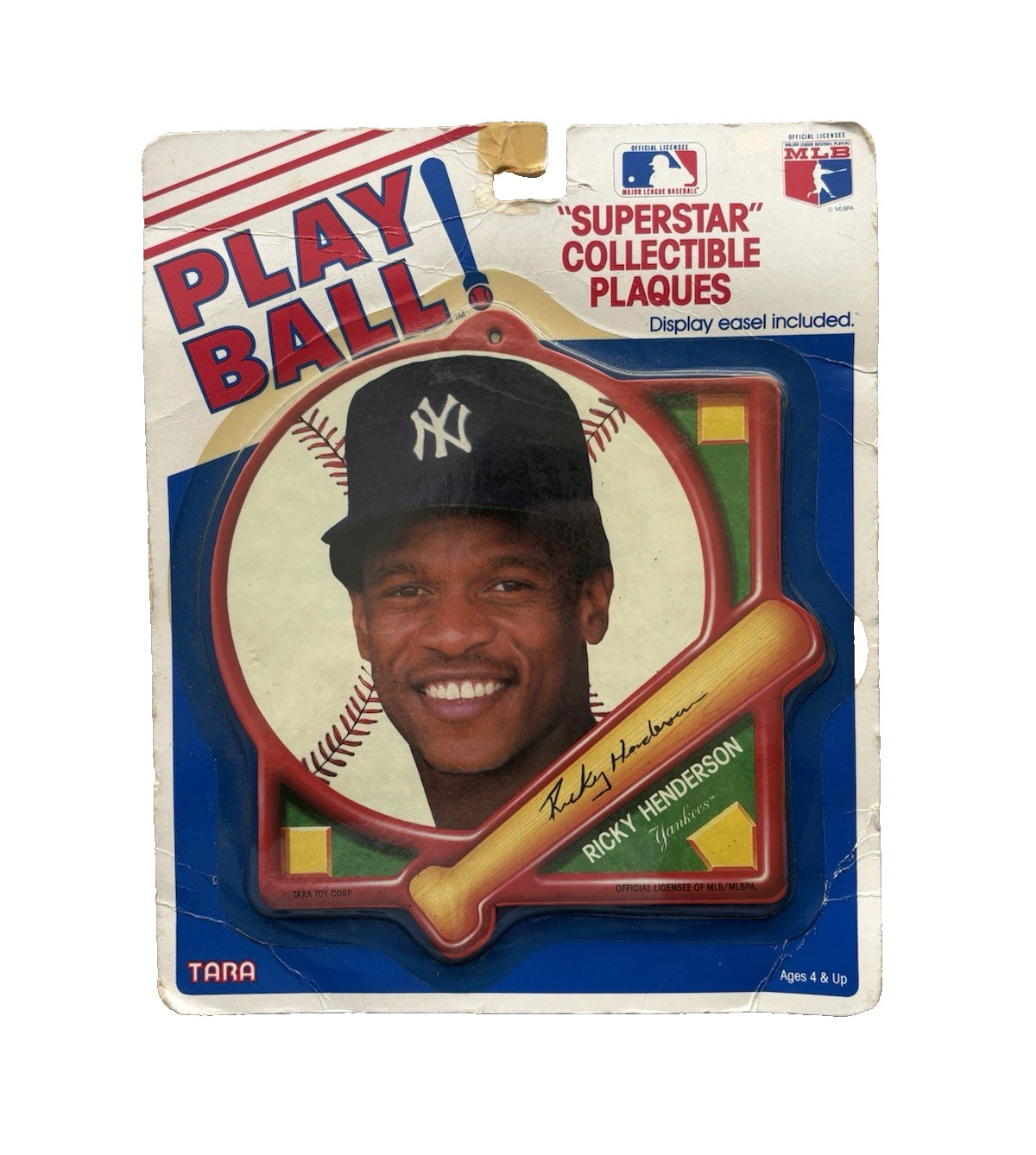 1989 Play Ball | Rickey Henderson Superstar Collectible Plaque | NY Yankees