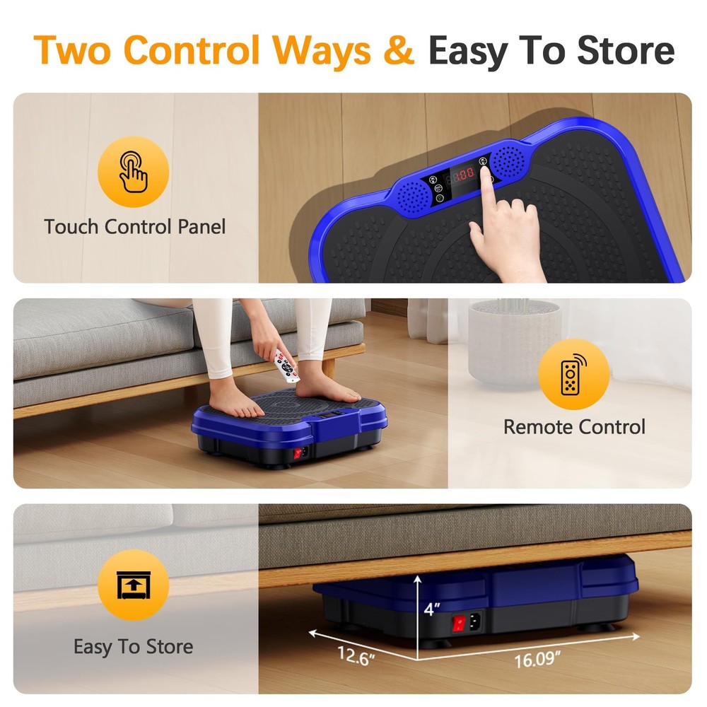 Vibration Plate Exercise Machine,Vibrating Platform for Lymphatic Drainage wi...