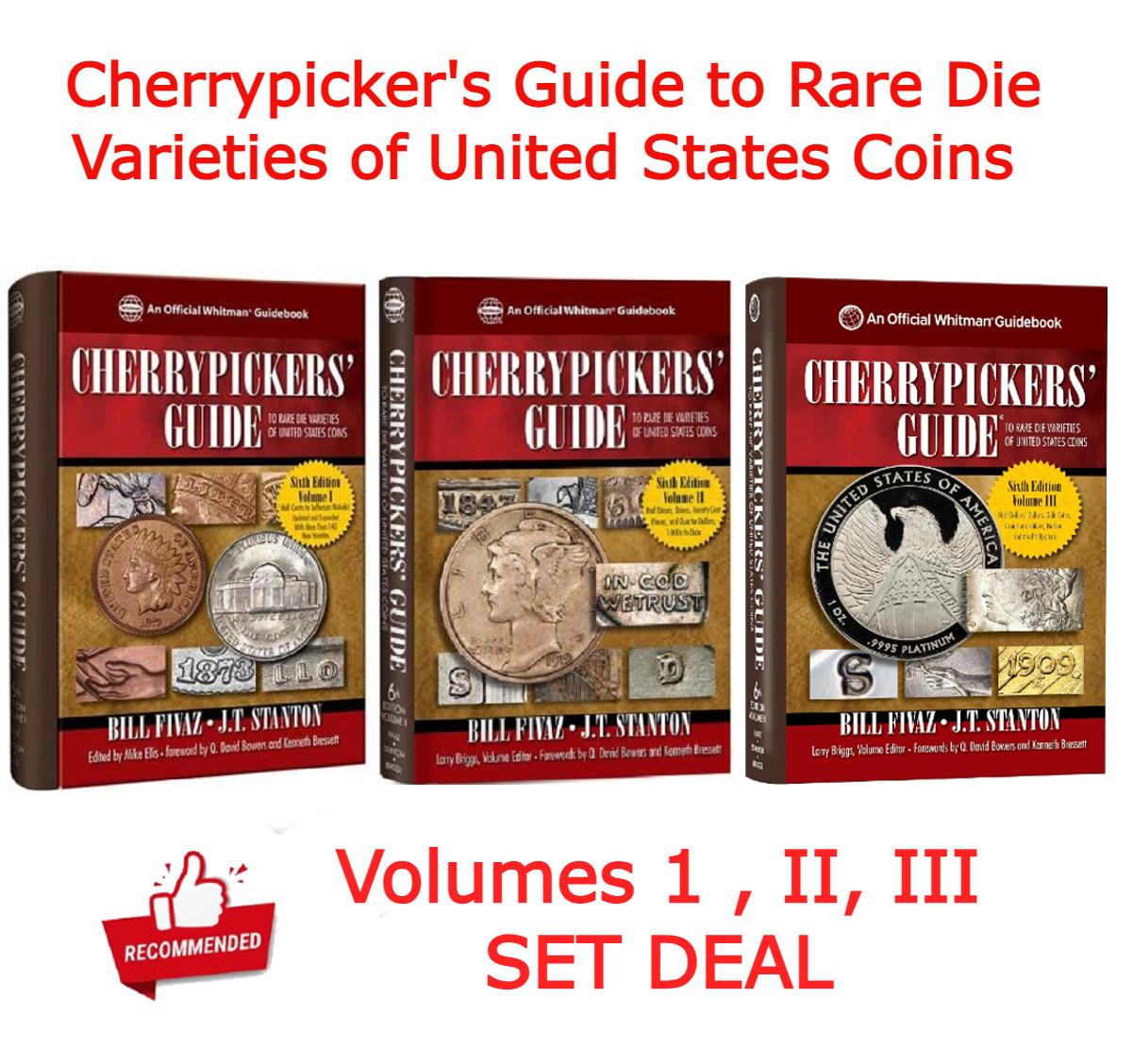 Cherrypicker's Guide To Rare Die Varieties Of United States Coins Vol. 1-3 DEAL