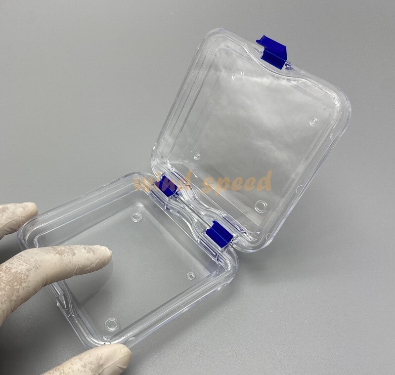 10PCS Denture False Teeth Membrane Container Hinged Jewelry Display Box Case