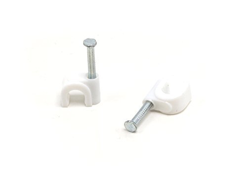 - Single Coaxial Cable Clips, Cat6, Electrical Wire 50 Pack White, Single