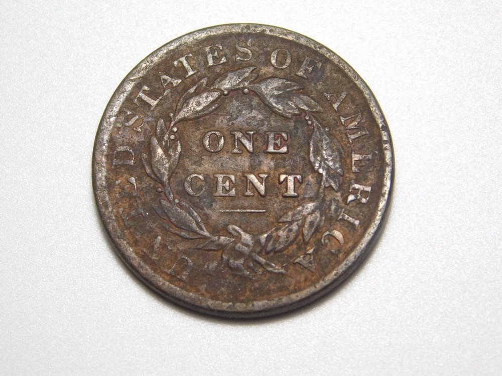 US COINS 1833 CORONET HEAD LARGE CENT *BENT*