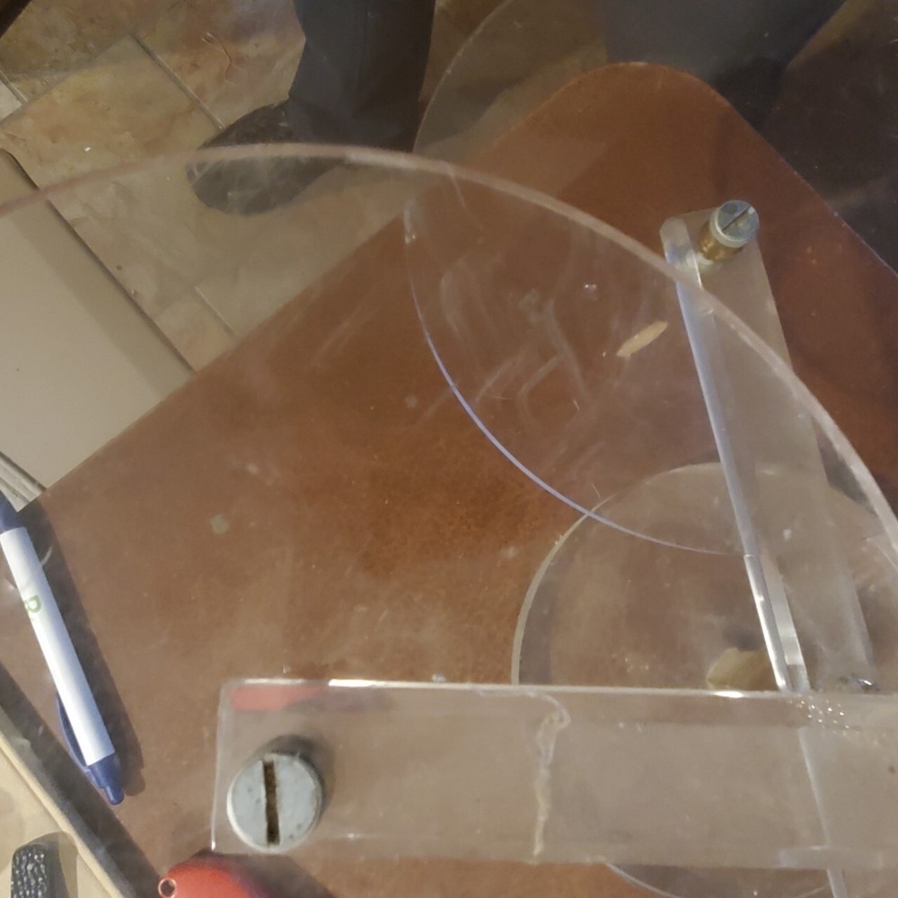 Vintage Acrylic Display stand, 4 round platforms,