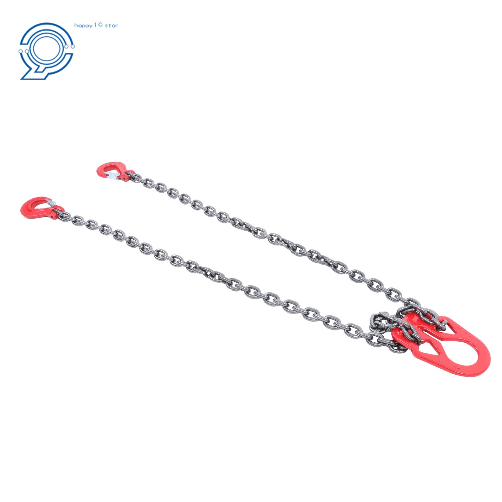 Chain Sling 3/8" x 10' G80 2 Legs Lifting Chain w/ Adjustable Hooks 7100 Lbs