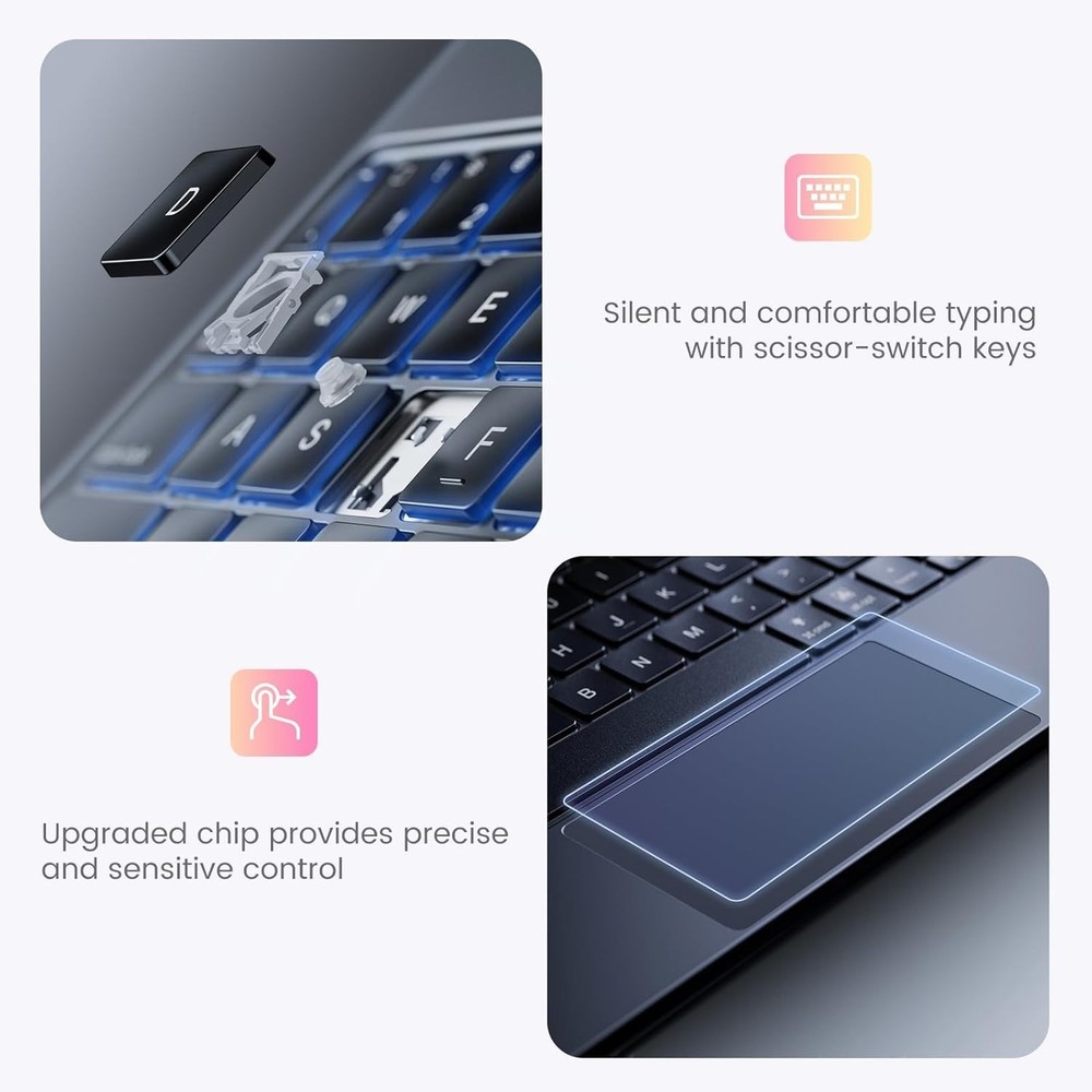 Surface Pro 7 Keyboard, 7 Color Backlight Wireless Keyboard for Microsoft Surfac