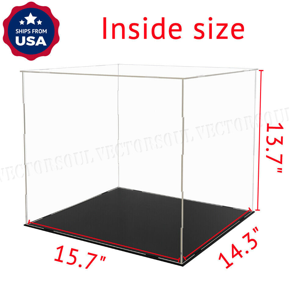 US Acrylic Plastic Display Box 40cm Large Case Self-Install Dustproof Figures
