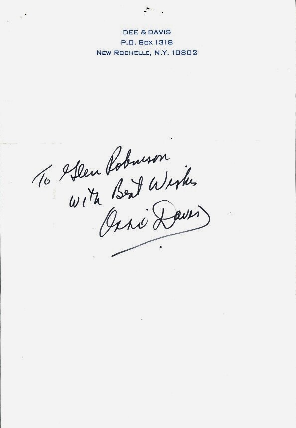 OSSIE DAVIS Autograph