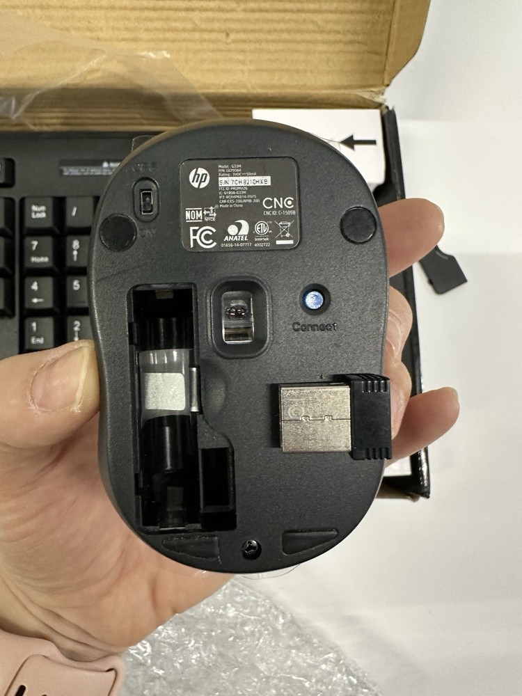 HP Wireless Keyboard Mouse Combo Full Size Black Open Box Damaged Box