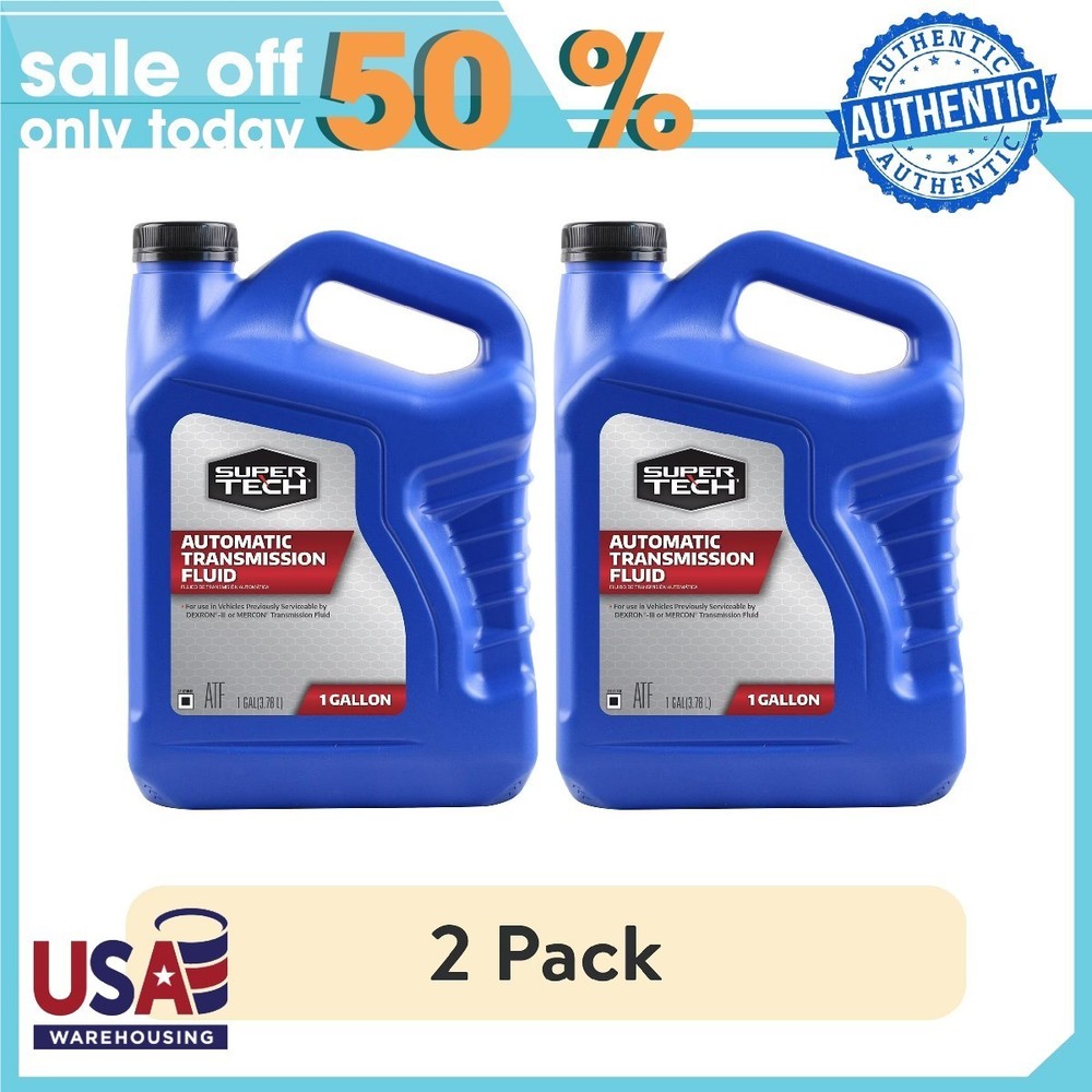 Super Tech Automatic Transmission Fluid, 1 Gallon x2 Bottle