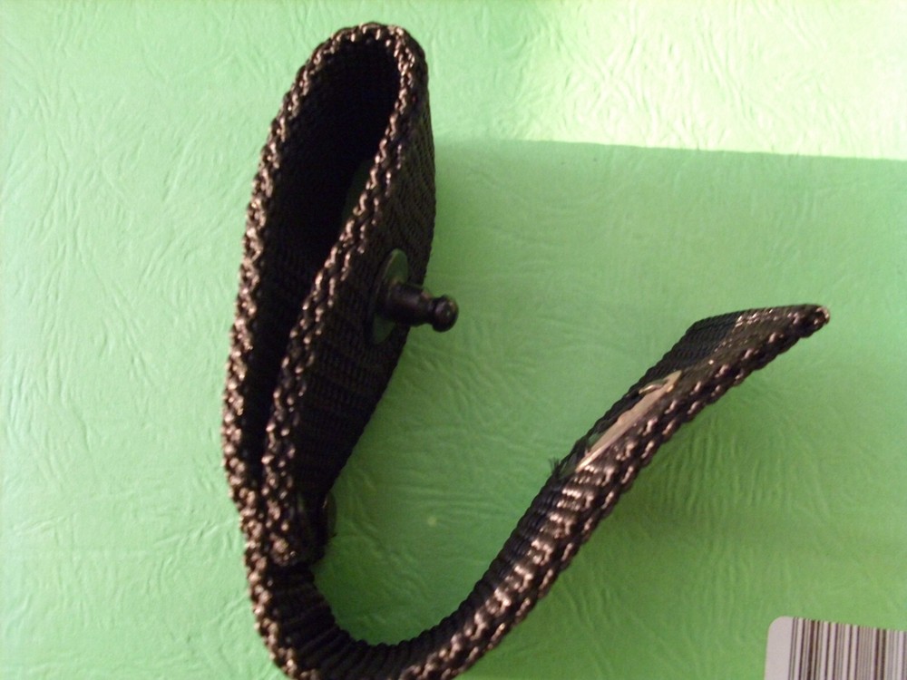 BALLISTIC WEAVE HANDCUFF STRAP BLACK W/SNAP