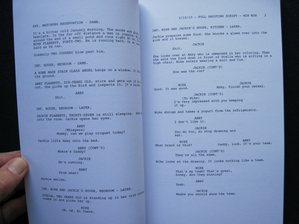 WIN WIN - OSCAR CONSIDERATION SCRIPT - PB, First Appearance in Book Form, 1st Ed