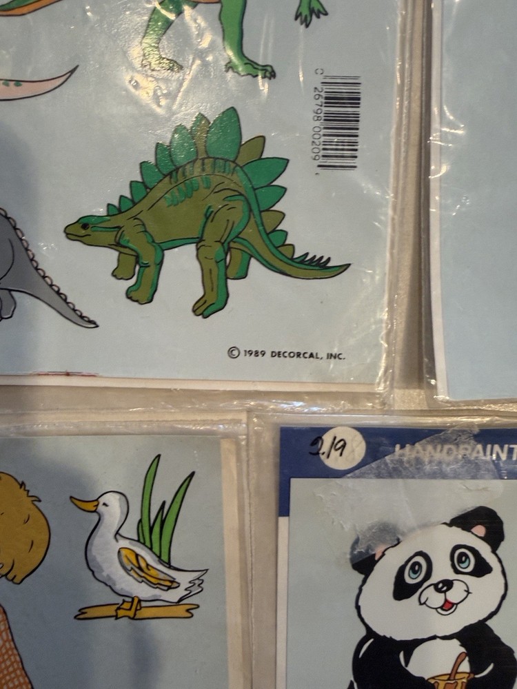Vintage 90s Handpainted Decals