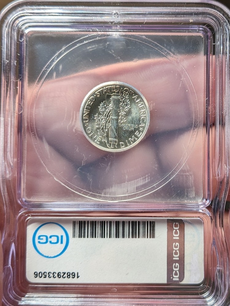 1943 ICG MS64 Mercury Dime