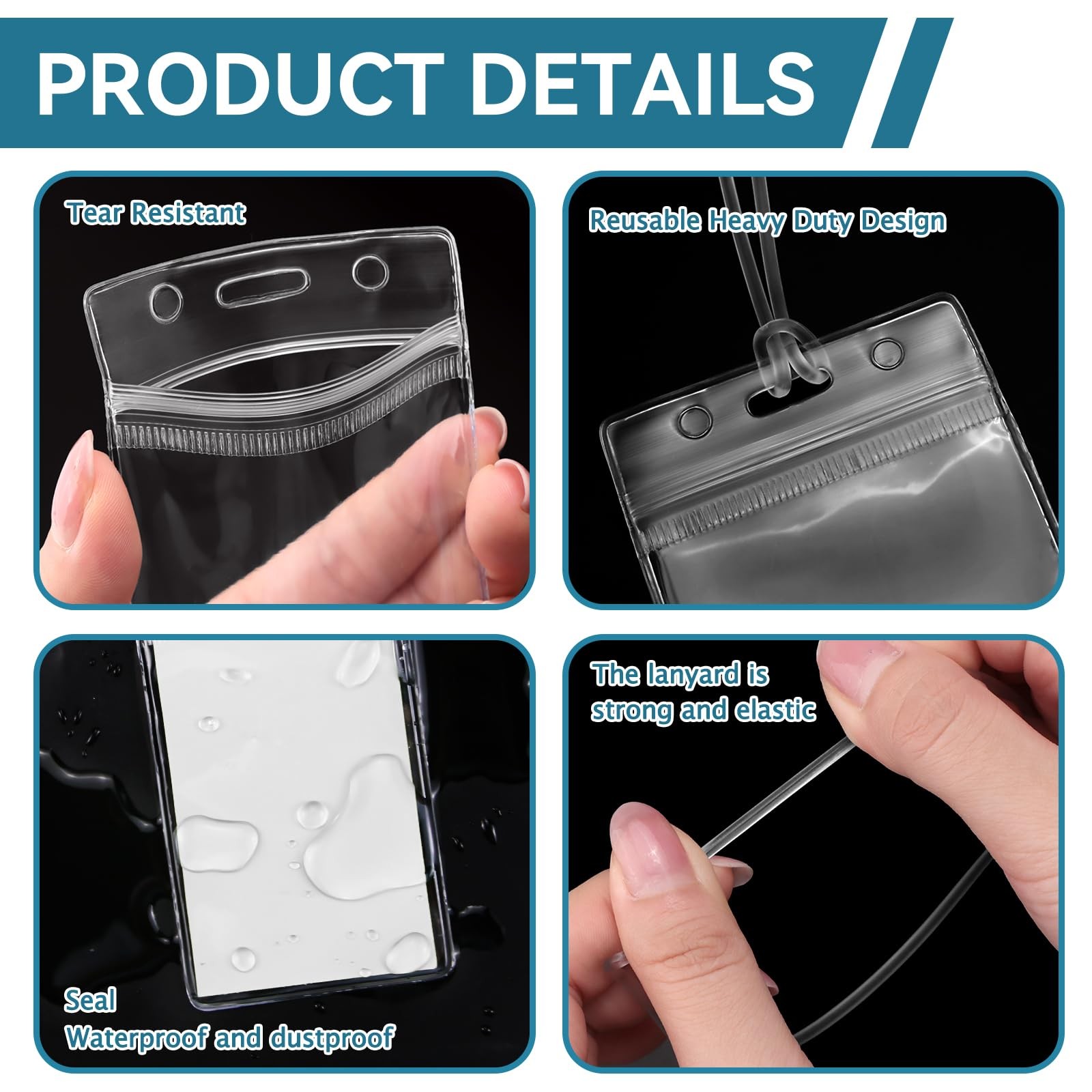 Oomcu 30 PCS Clear Plastic Luggage Tags Holders Bulk - Cruise ID Card