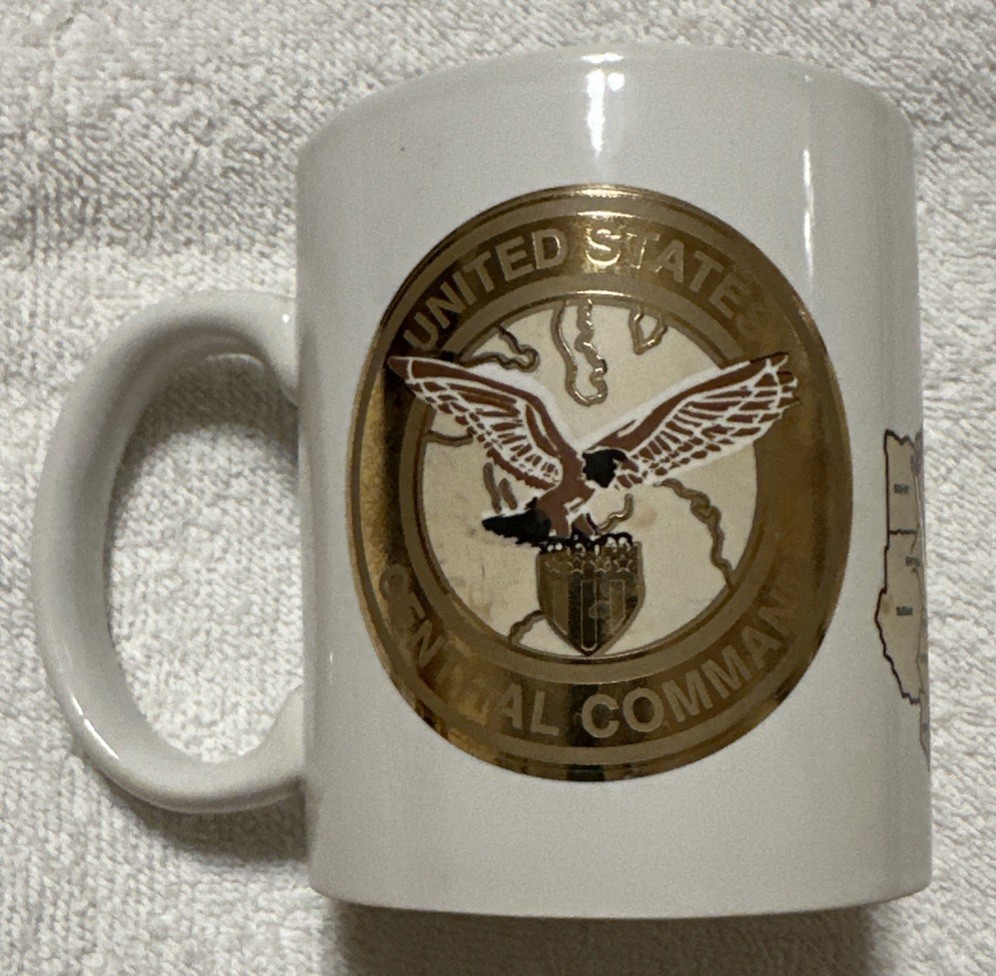 VINTAGE MILITARY US Central Command COFFEE MUG Ceramic