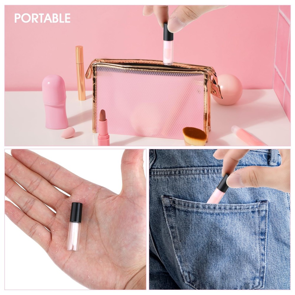 100Pcs Mini Lip Gloss Tubes â€“ Refillable Empty Lip Balm Containers for DIY ...