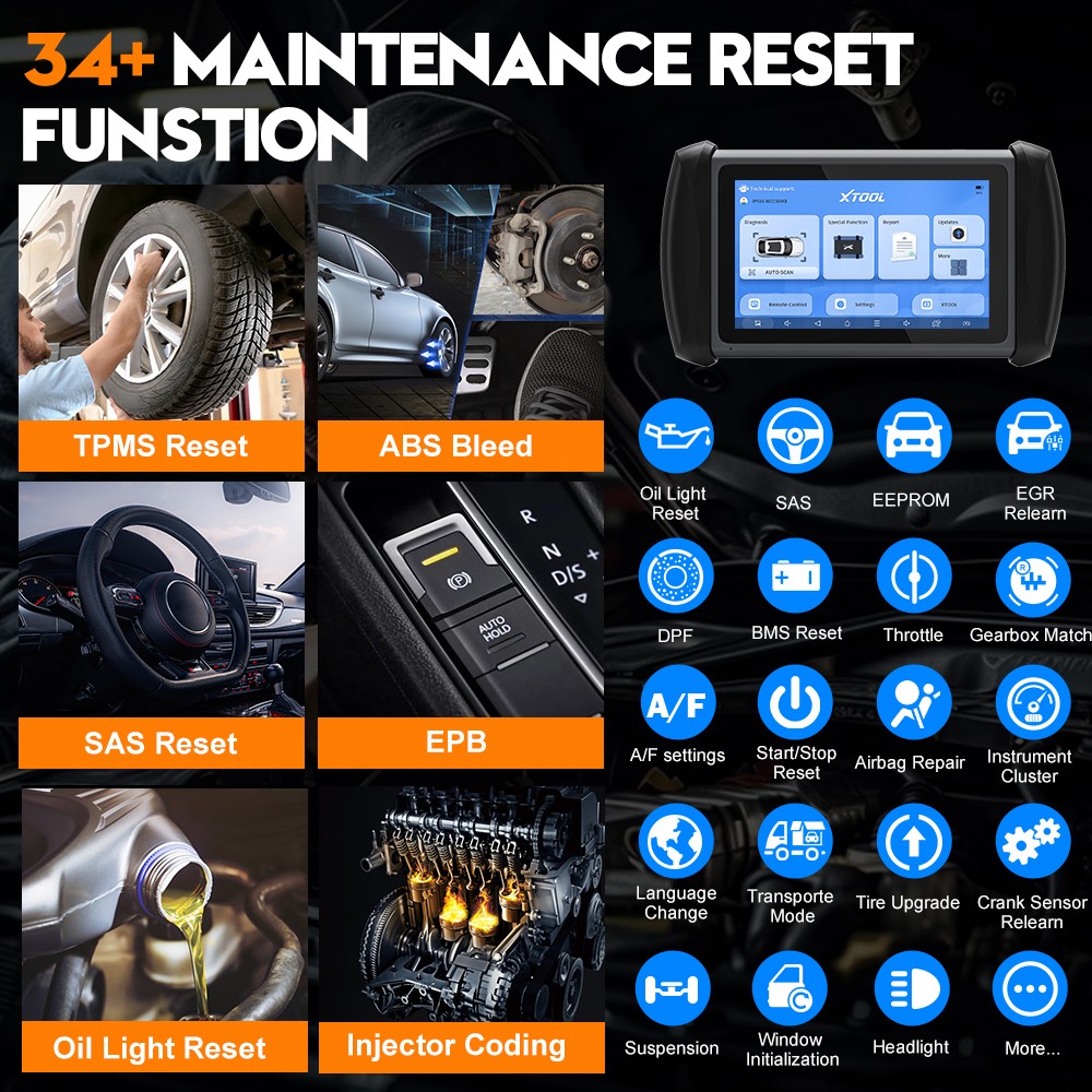 XTOOL IP616 V2.0 Car OBD2 Scanner Key Programmer Full System Diagnostic Tool SRS