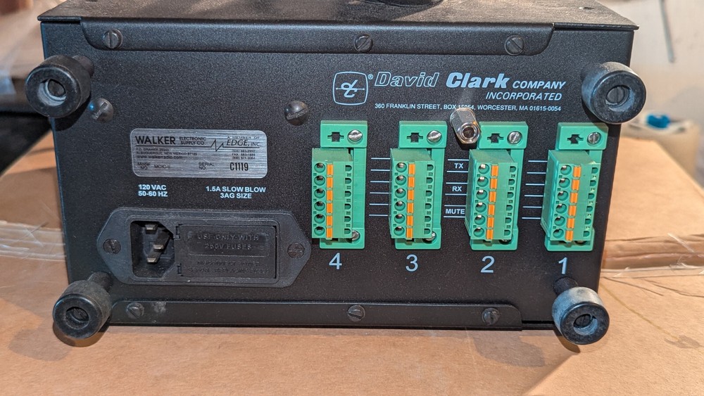 Walker / David Clark Multi-Channel Desktop Intercom 40543G-01 NIB