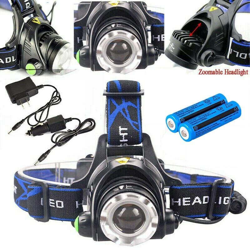 990000LM Super Bright LED Headlamp Rechargeable Headlight Flashlight Head Torch