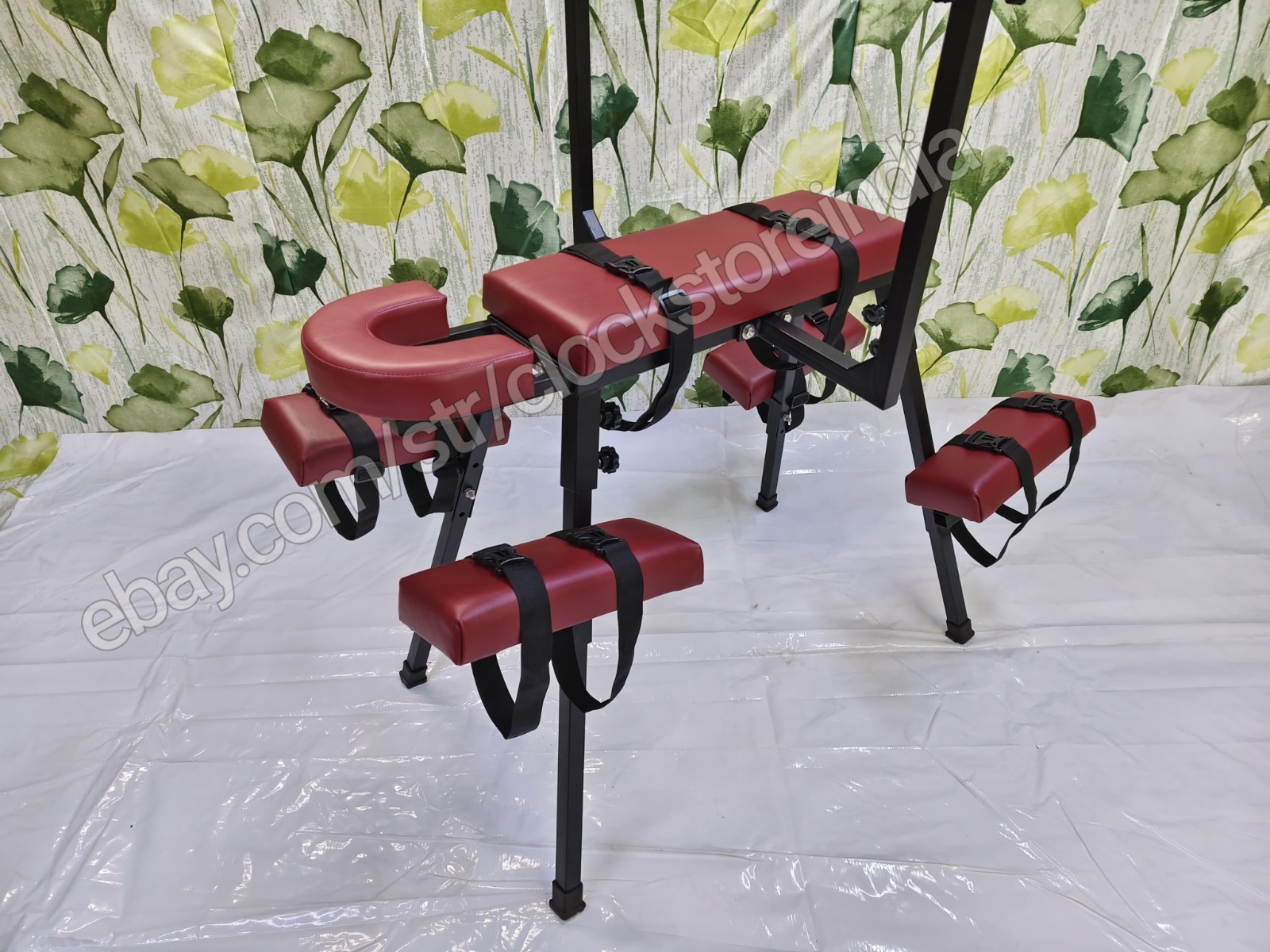 Portable Heavy Duty Bench Table Wine Color