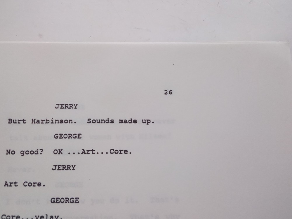 1990 Original Seinfeld Script "The Seinfeld Chronicles/The Stake Out" 44pp...