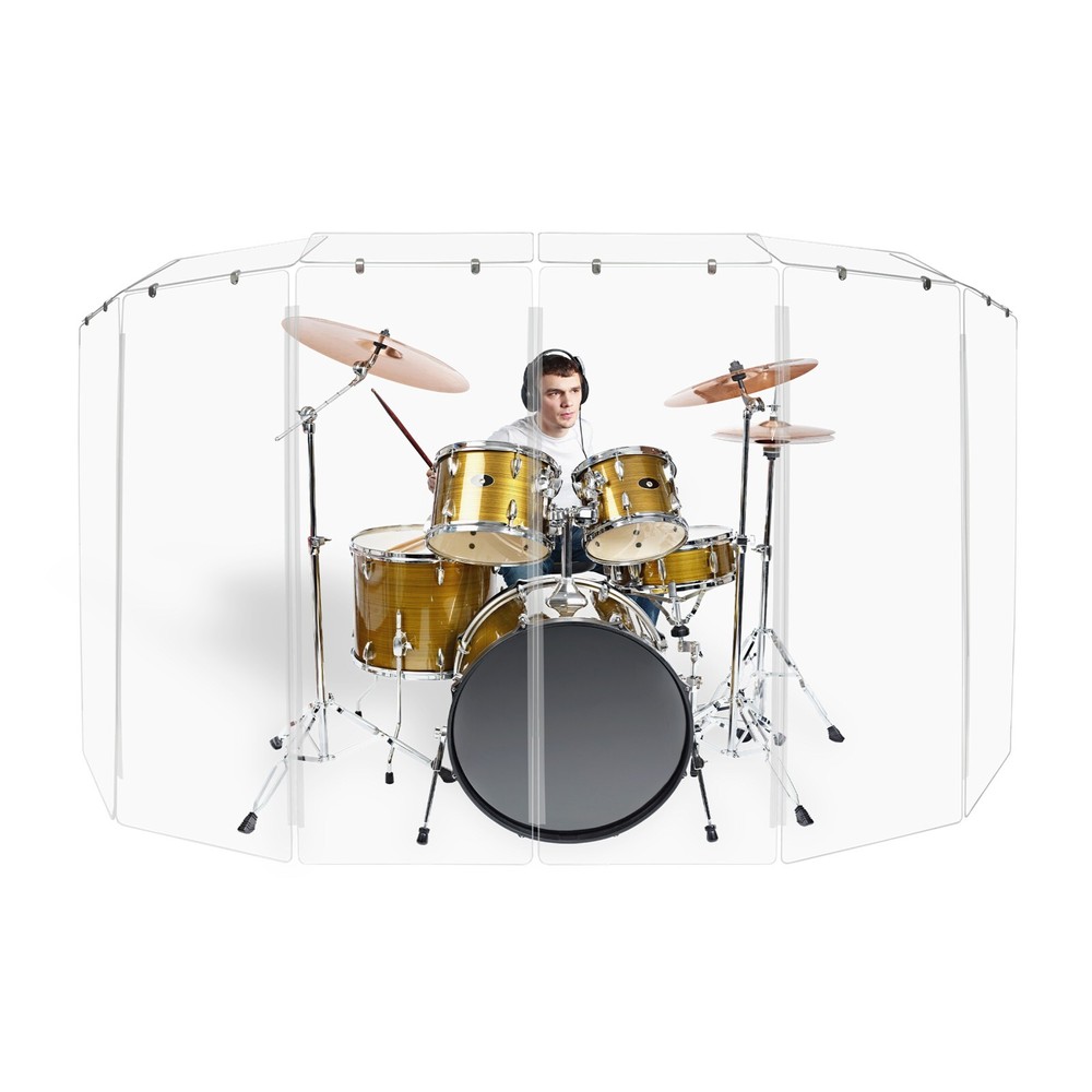 Drum Shields / Drum Shield / Drum Screen  5 ft.  x 12ft  with Full Length Hinges