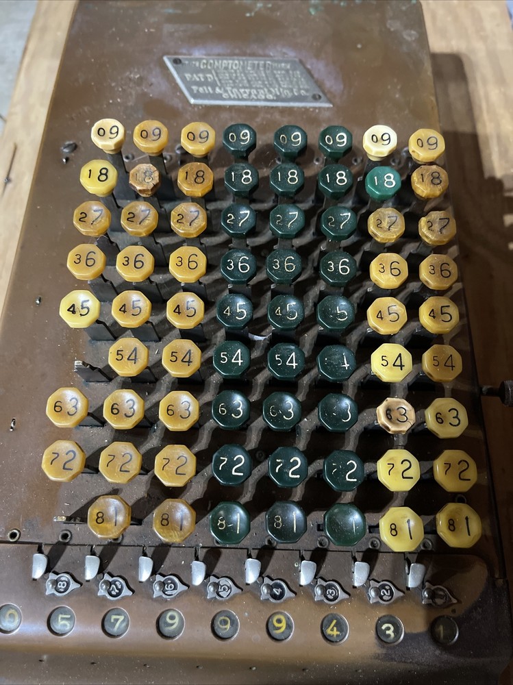 Antique Vintage Felt & Tarrant Comptometer Adding Machine 1920'S