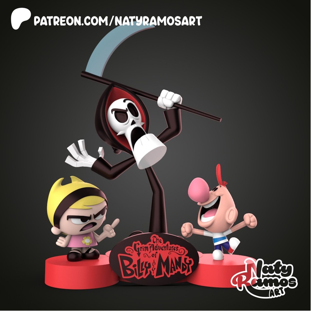 UNPAINTED Grim Adventures Billy Mandy 3D Printed Model Kit NR