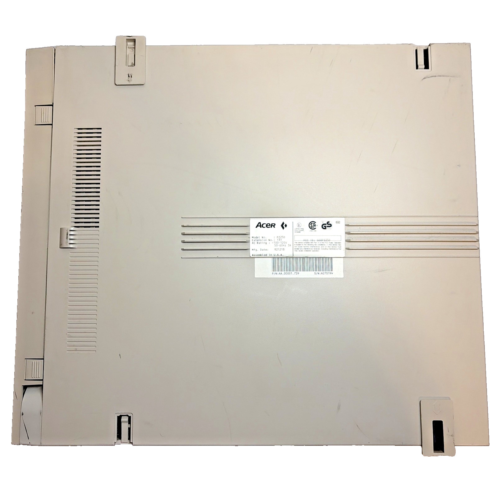 1992 Acer Acros 486SX/25 Model 4155 PC Computer PZ25D