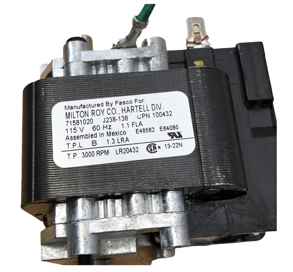FASCO MILTON ROY REPLACEMENT ICE MACHINE CIRCULATION MOTOR PUMP #(71581020)