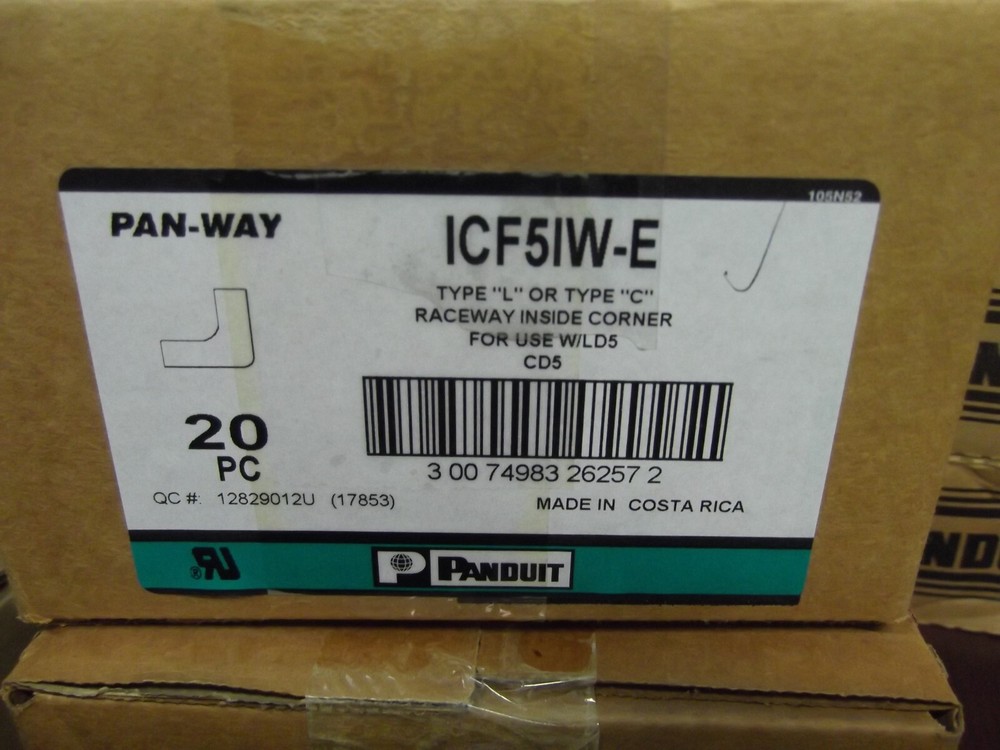 PANDUIT ICF5IW-E Raceway Inside Corner 20 Piece Case