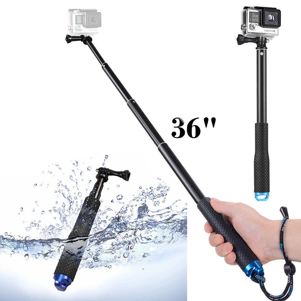 36" Extension Selfie Stick Extendable Pole Hand Grip for GoPro Max Hero 13 12 11