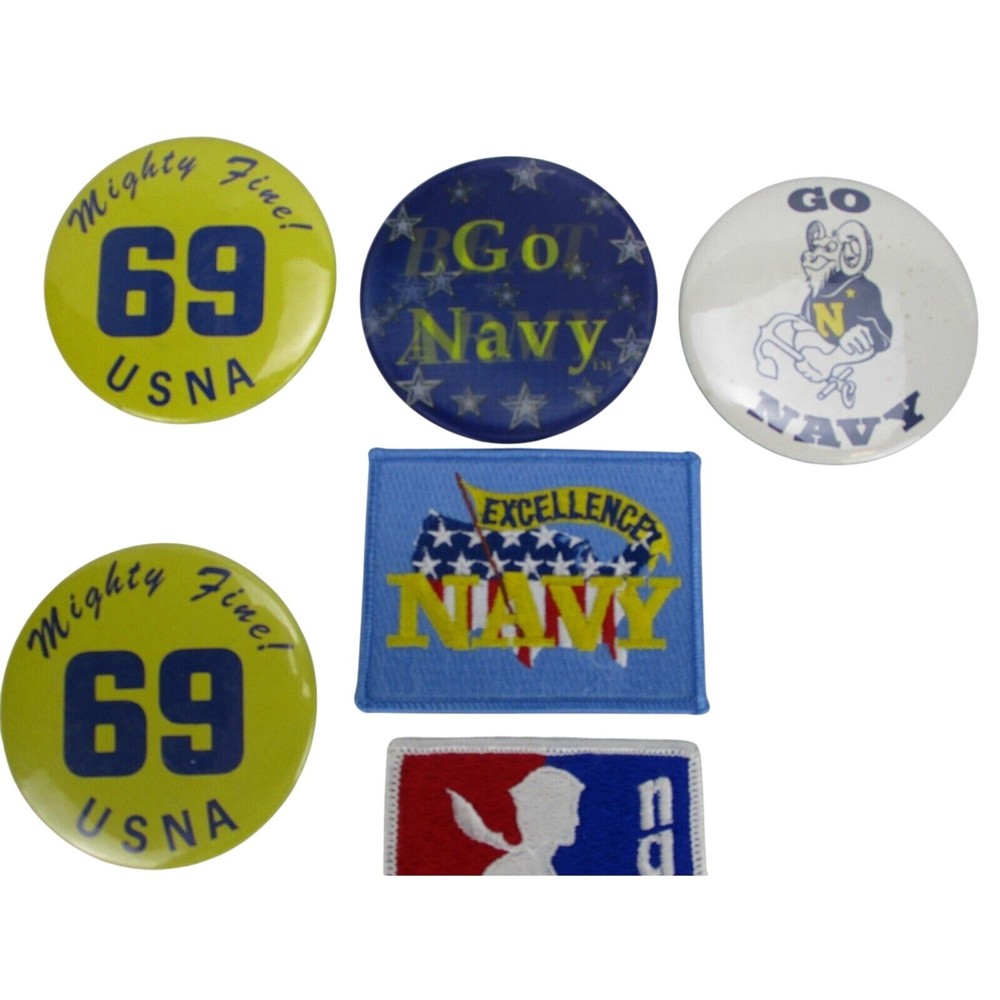 Navy Patch Button Document Portfolio Post-It Pad Sticker Folder 12+ Piece Lot