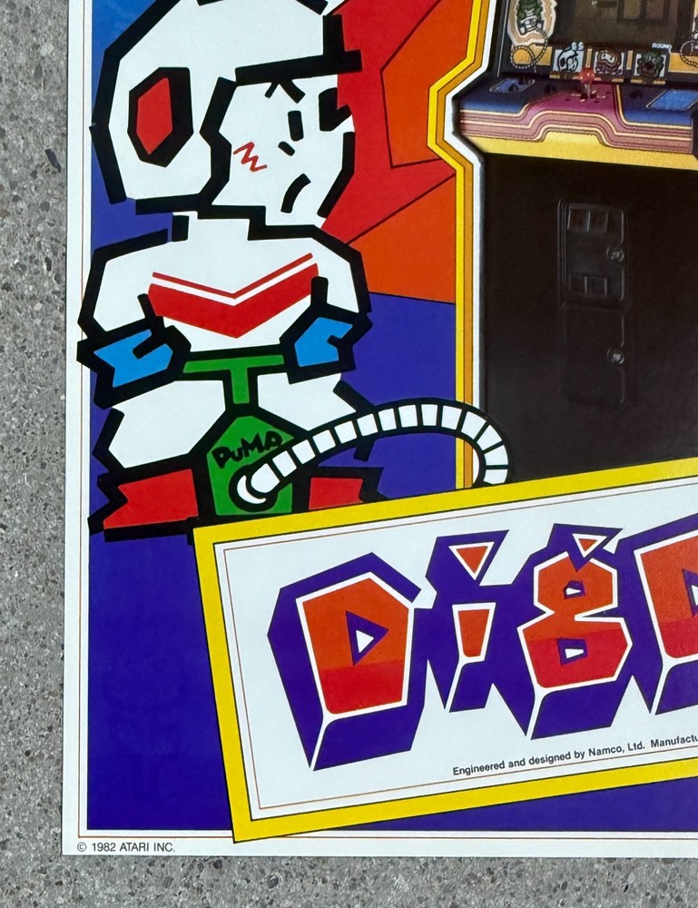 Dig Dug Original Arcade Flyer | 1982 Atari | Excellent Condition