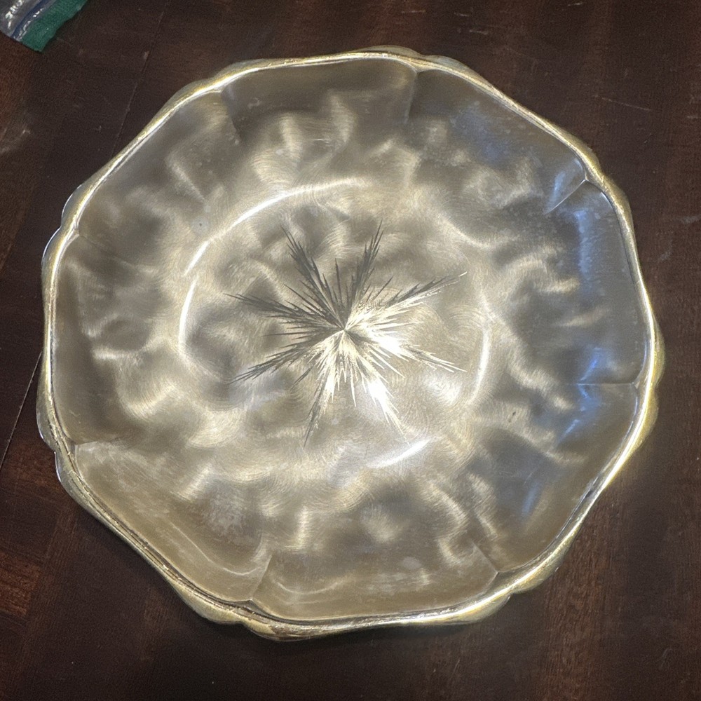 VTG. WMF Ikora Silver Plated Scalloped Edge (7.5 in) Candy Dish w/ Sunburst
