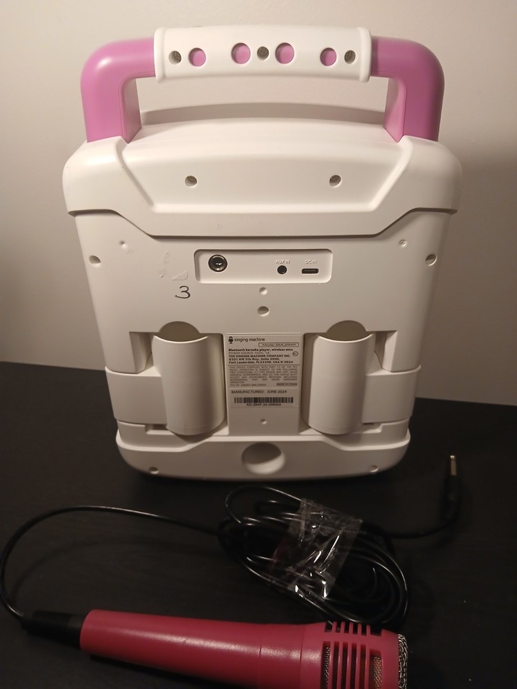Singing Machine SML294P Karaoke Machine+ Microphone, Bluetooth, Echo, Voice Chan