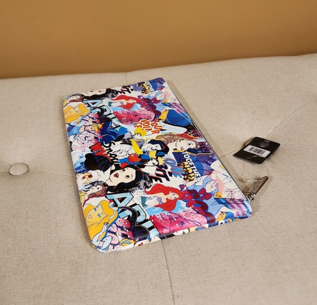 Buckle Down Disney Princess Comic AOP Print Cosmetic Bag Makeup Pouch NEW