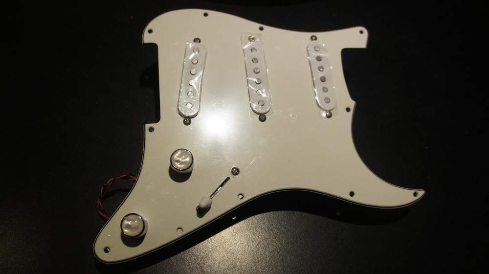 63 STRAT STYLE PICKUP SET, HANDMADE LOADED GUARD