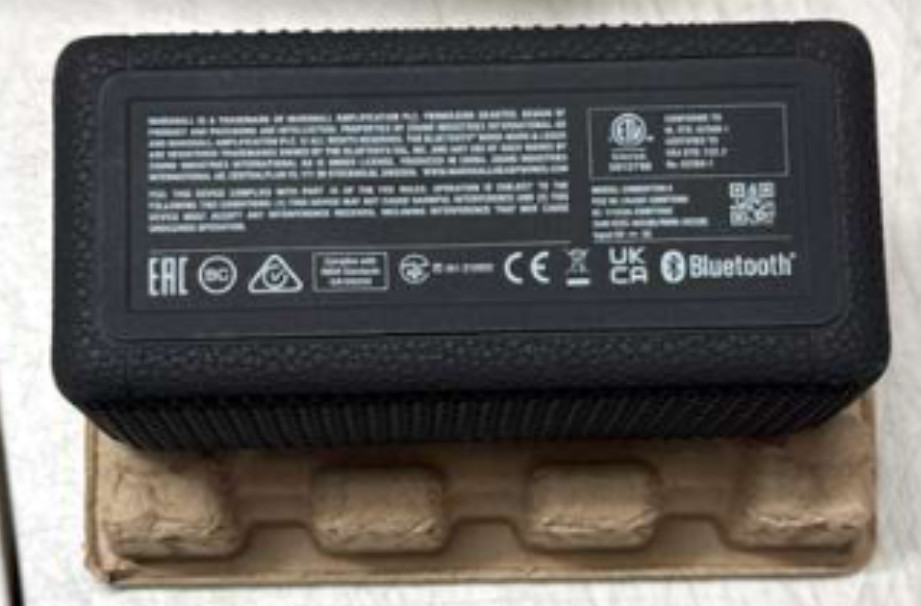 Marshall Emberton Portable Bluetooth Speaker - Black & Brass