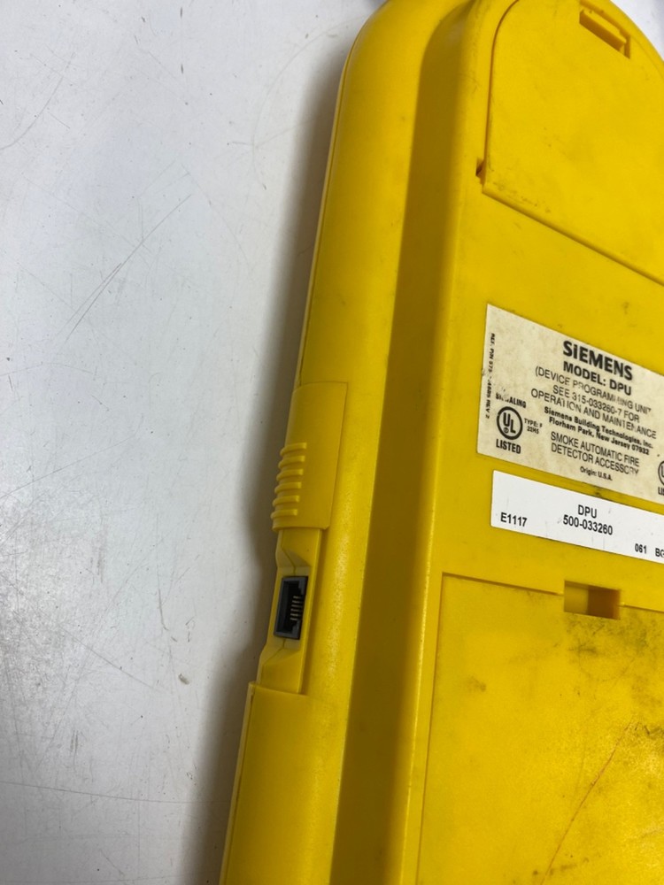 SIEMENS DPU 500-033260 DEVICE PROGRAMMING UNIT SMOKE AUTOMATIC FIRE DETECTOR