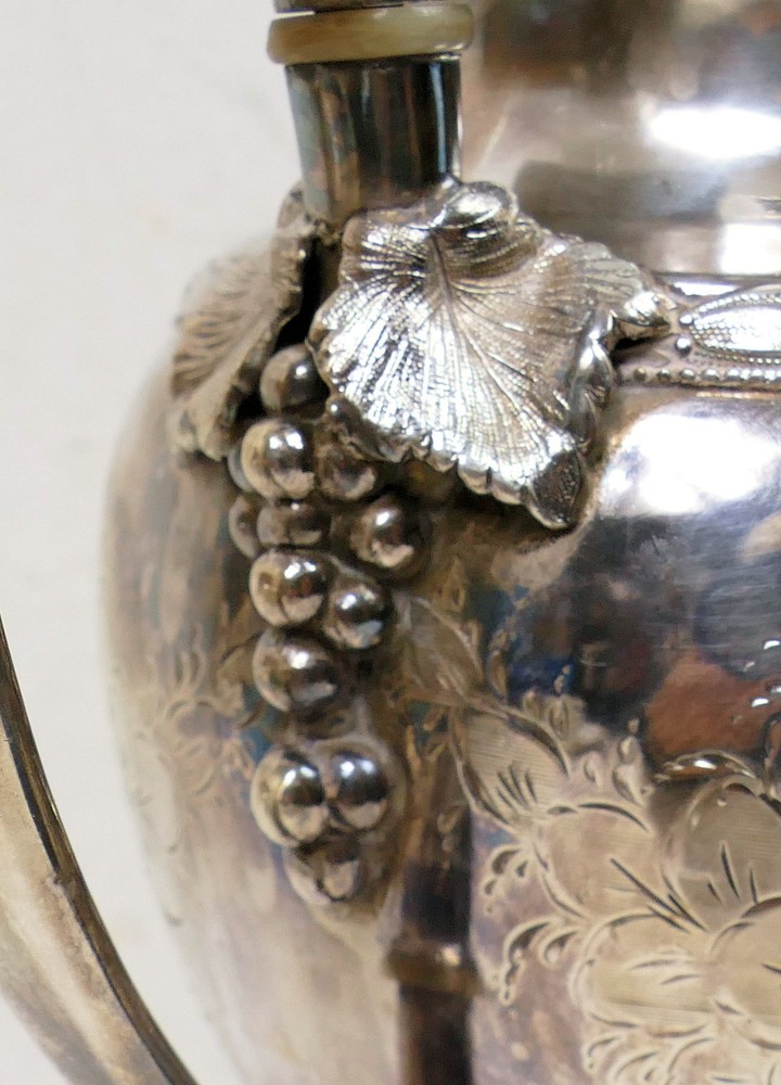 Rogers, Smith & Co Reed & Barton Blanks Silver Plate Tea Set Grape Pattern 1850