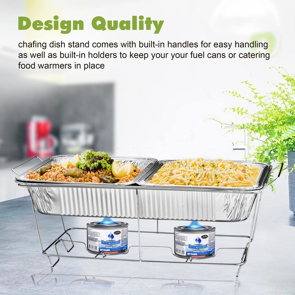 Chafing Wire Rack Buffet Stand - 12 Pack Full Size Racks For Dish Serving Tra...