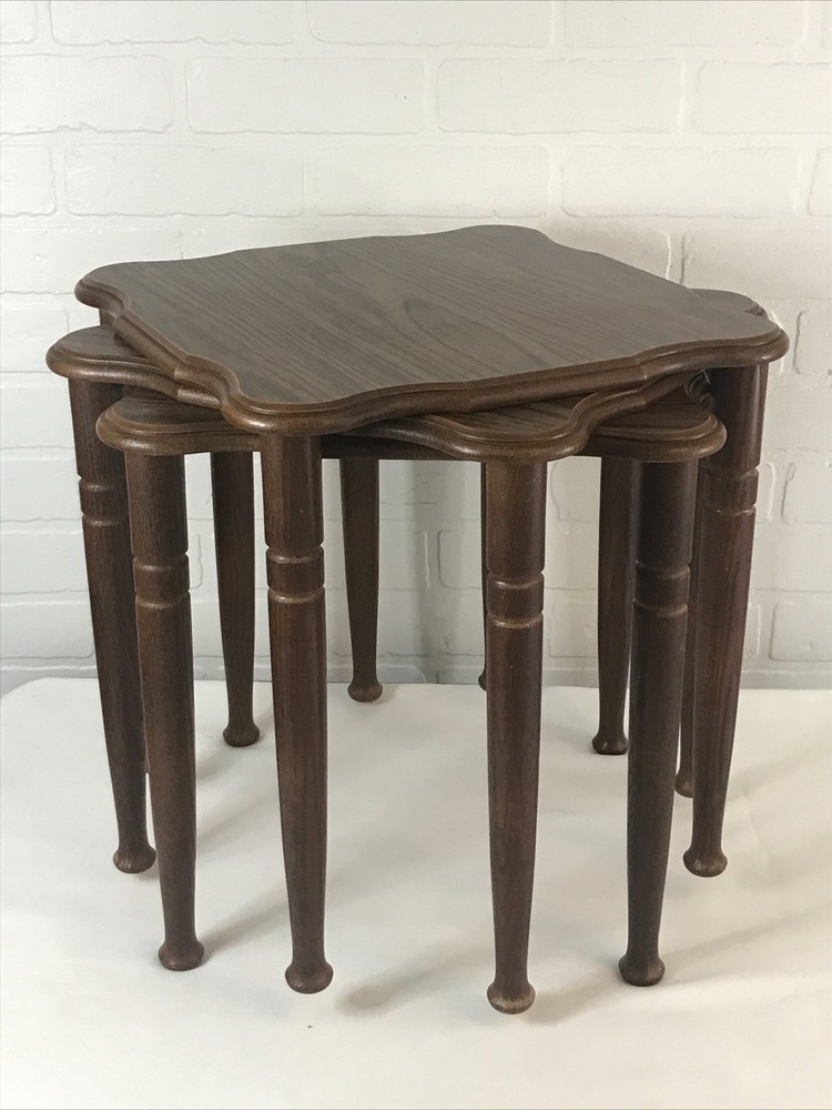 Set Of 3 HTF Retro Stacking/ Nesting Tables Mid Cent Modern MCM