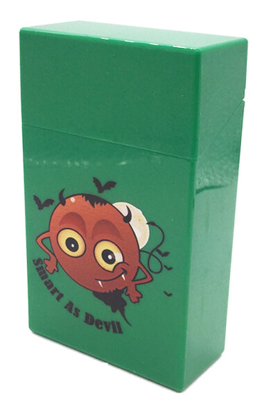Devil 100's Size Push-to-Open Plastic Cigarette Case Mixed Color