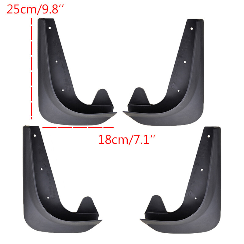 4PCS Mud Flaps Universal Splash Guards Front+Rear Combo Fender Includes Hardware