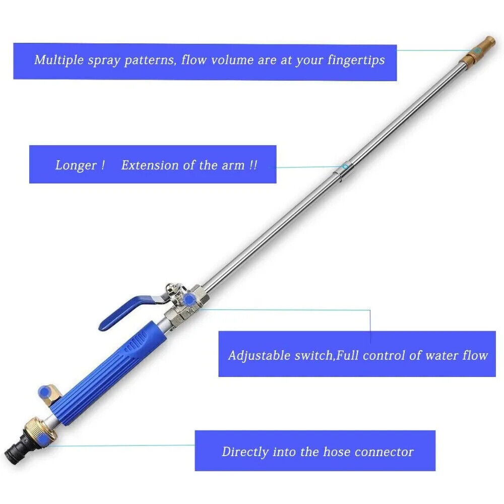 Hydro Jet High Pressure Power Washer Water Spray Gun Nozzle For Garden Car Hose