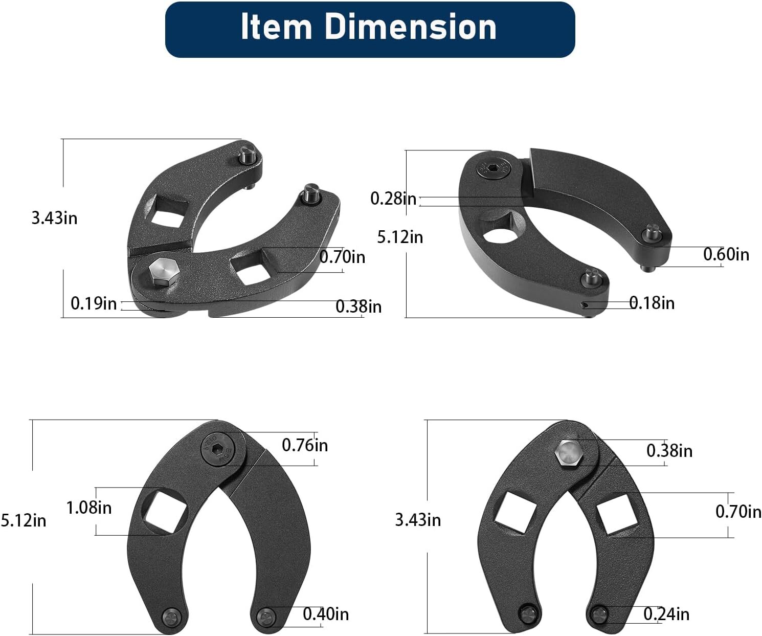 Gland Nut Wrench Set 1266& 7463,2 Hydraulic Cylinder Spanner Wrench Set W/Gloves