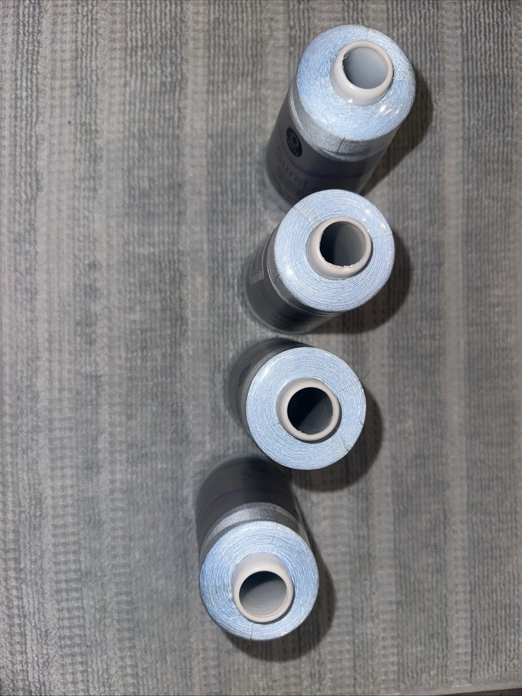 Coats Surelock 4 Spools 4310 Icy Blue Polyester Thread, Multi-purpose, 3000 Yds