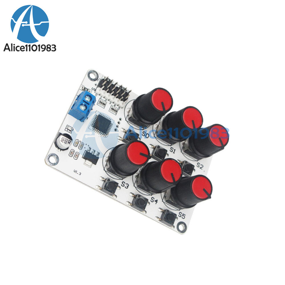 DC5-8.4V 6 Channel Knob Servo Controller Control Board Robot Arm Manipulator