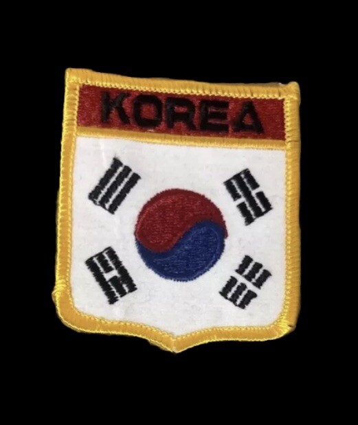 Korea Patch Approx 2.5”x2.5” Sew or iron on.